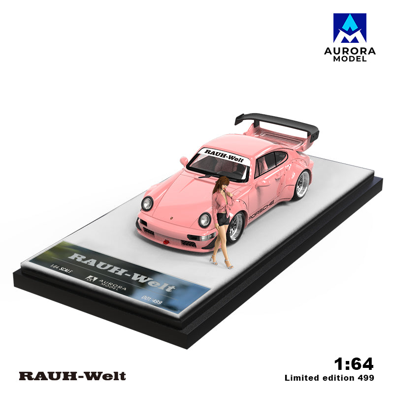 Mô hình xe Porsche RWB964 Candy Pink Aurora Model 1:64