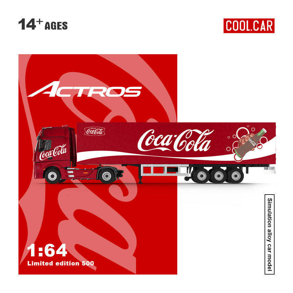 Xe container Mercedes-Benz Actros Cola COOL CAR nhìn ngang