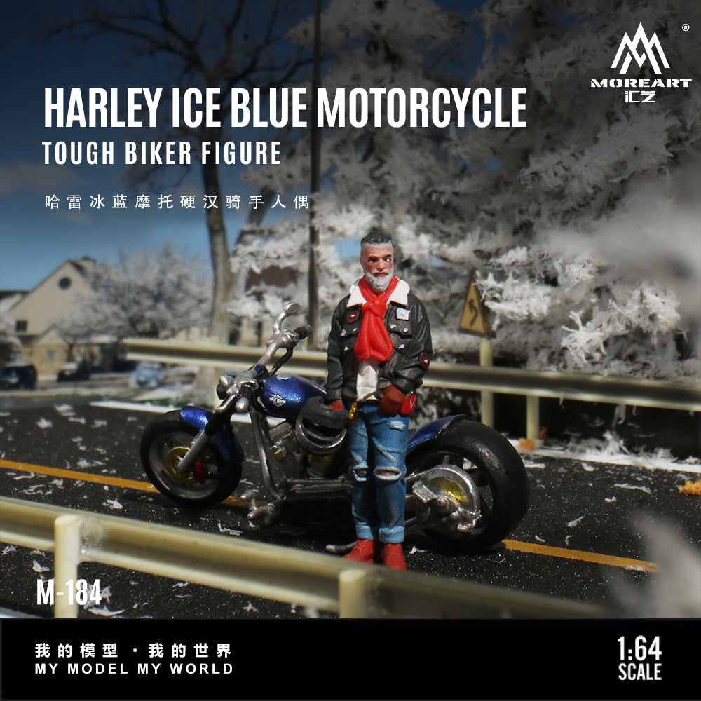 Mô hình Harley-Davidson Ice Blue MOREART góc trước