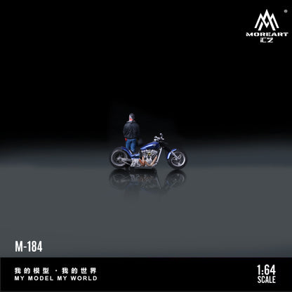 Tổng thể mô hình Harley-Davidson Ice Blue và Rider MOREART