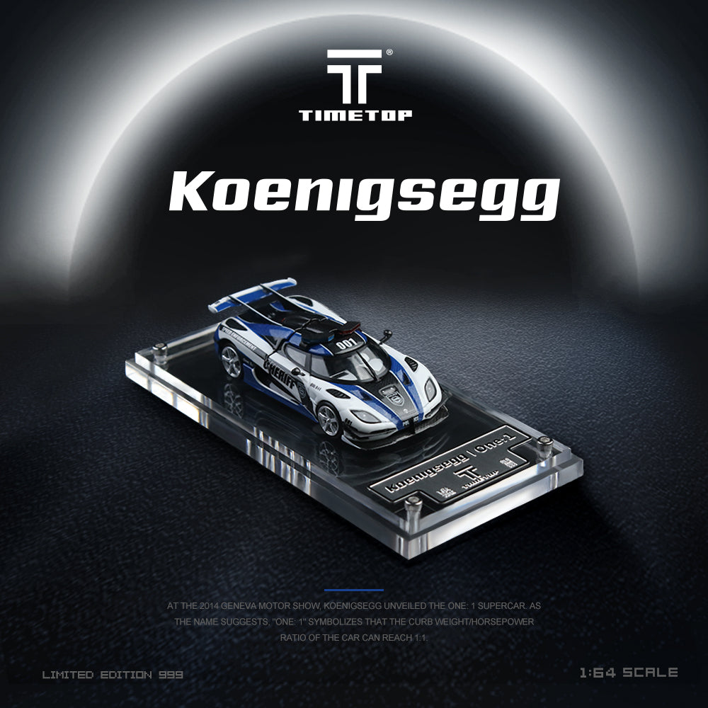 Koenigsegg One1 Police Car Time Top góc sau
