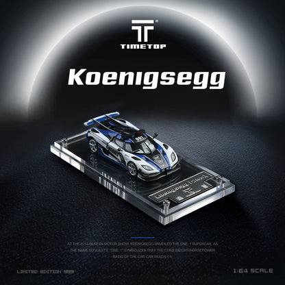 Koenigsegg One1 Police Car Time Top góc sau