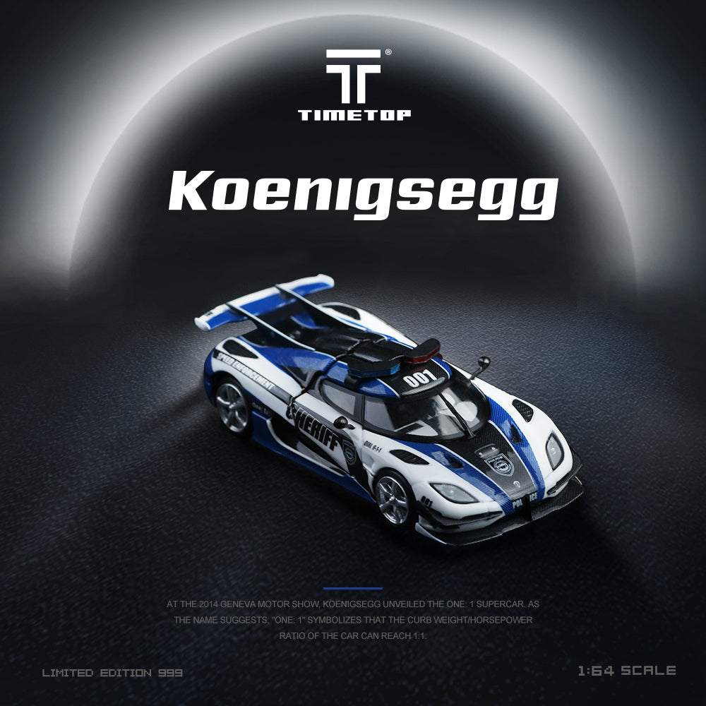 Koenigsegg One1 Police Car Time Top góc nghiêng
