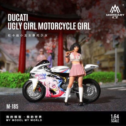 Xe Ducati và Harley Quinn trên diorama