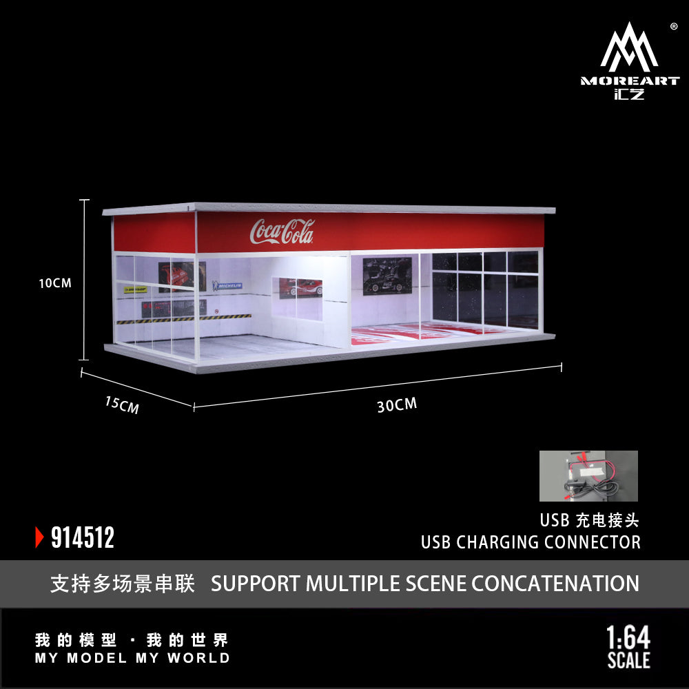 Cận cảnh logo Coca-Cola trên diorama