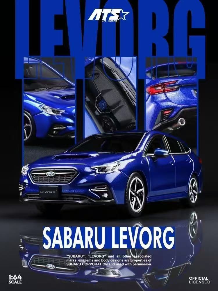 Xe Subaru Levorg màu xanh dương tỉ lệ 1:64
