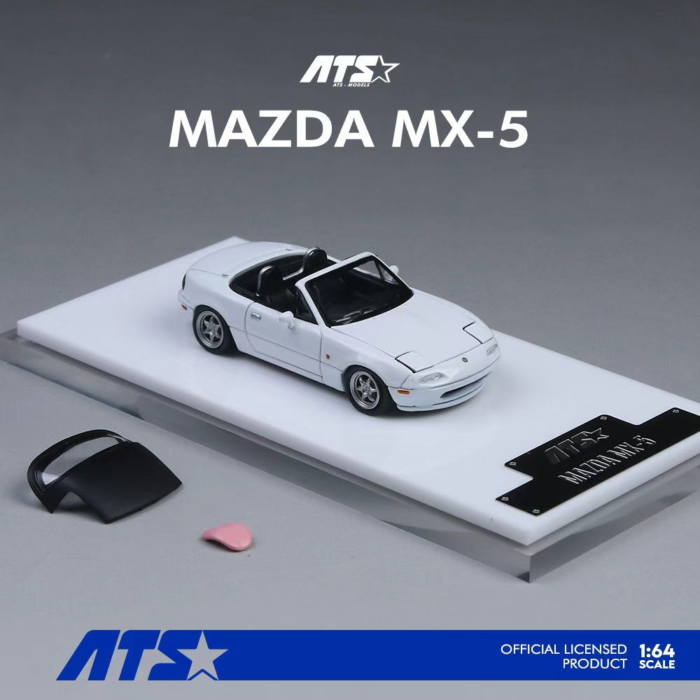 Xe Mazda MX-5 màu trắng tỉ lệ 1:64
