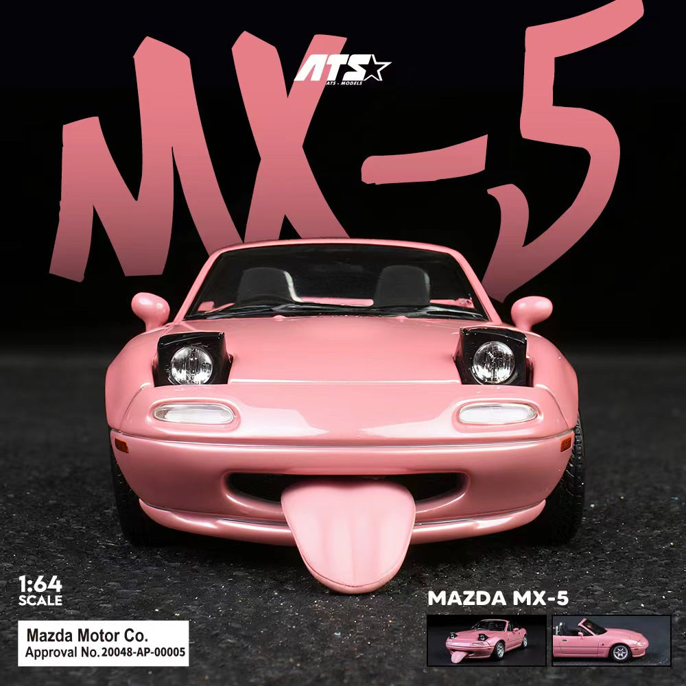 [ĐÃ PHÁT HÀNH] Mô hình xe ATS 1:64 Mazda MX-5-Pink 880102