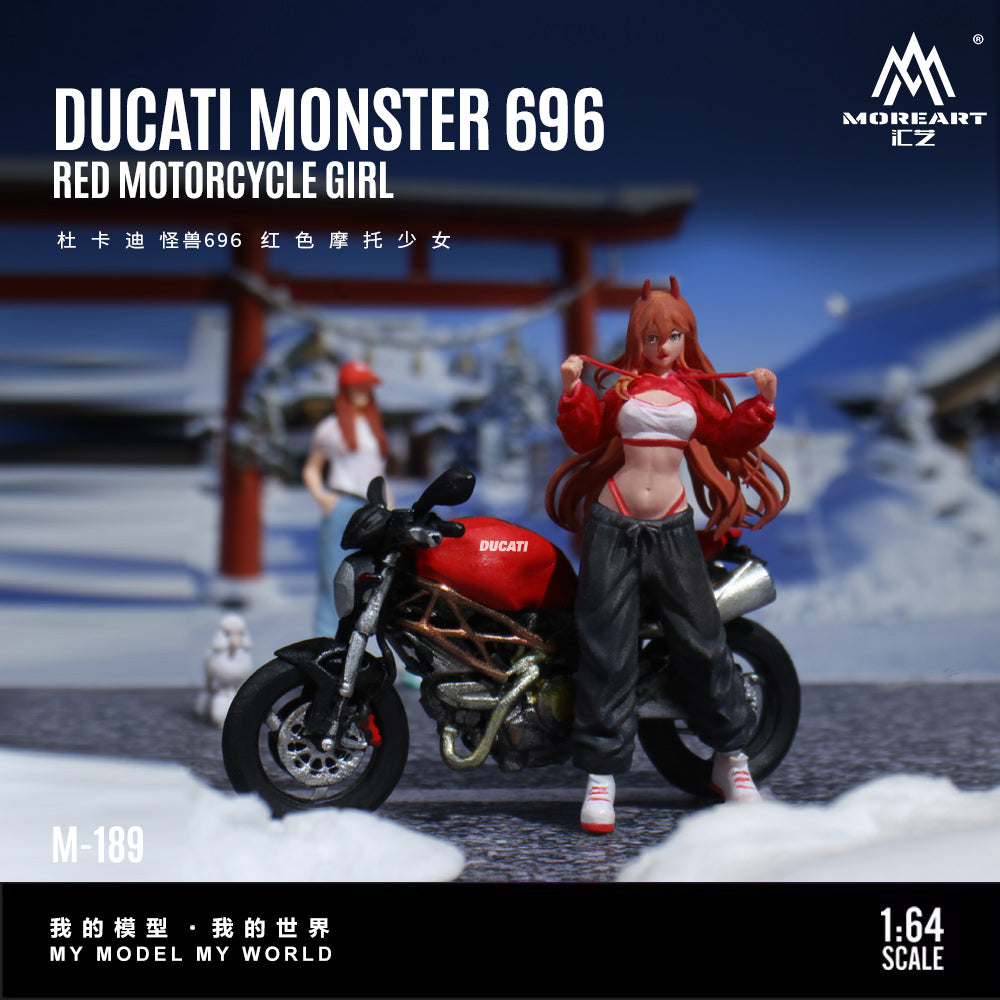 Mô hình Ducati Monster 696 Red nhìn từ trên xuống
