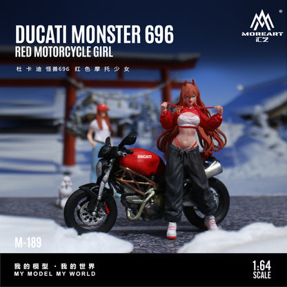 Mô hình Ducati Monster 696 Red nhìn từ trên xuống