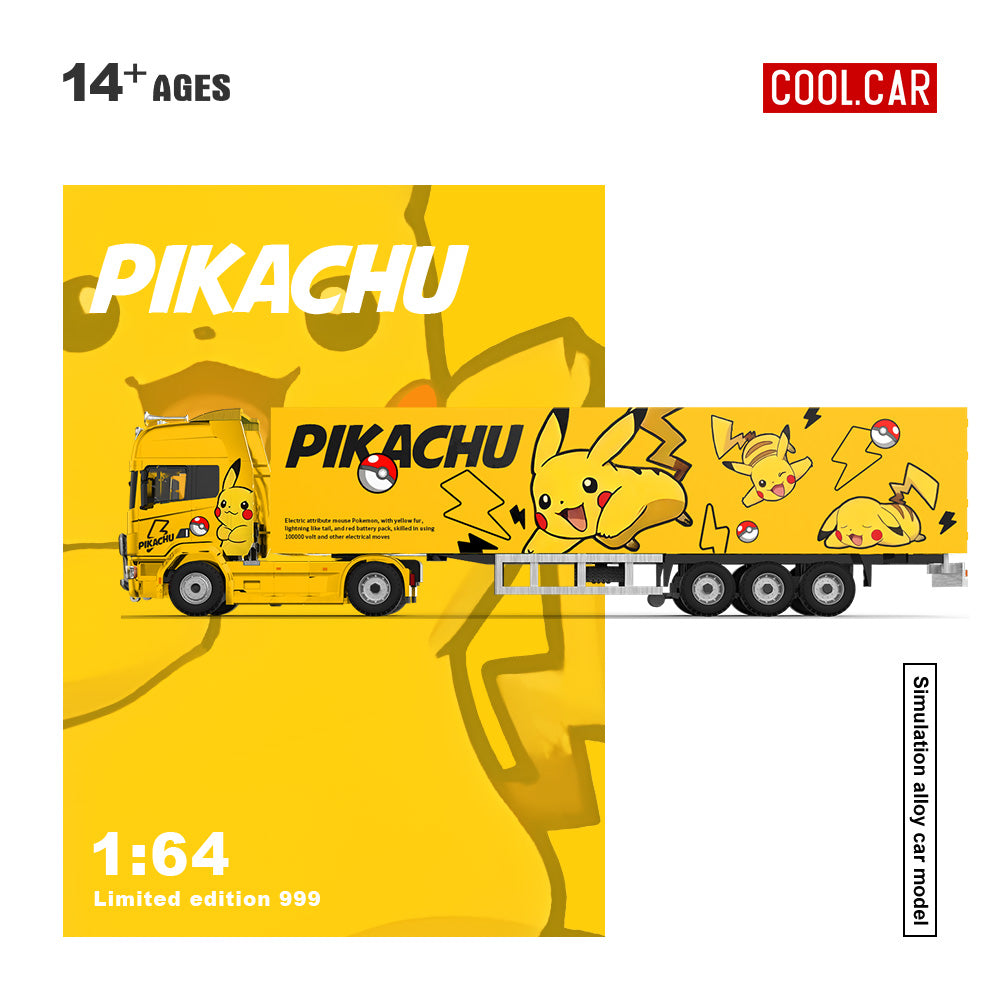 Xe container Scania Container Truck Pikachu nhìn ngang
