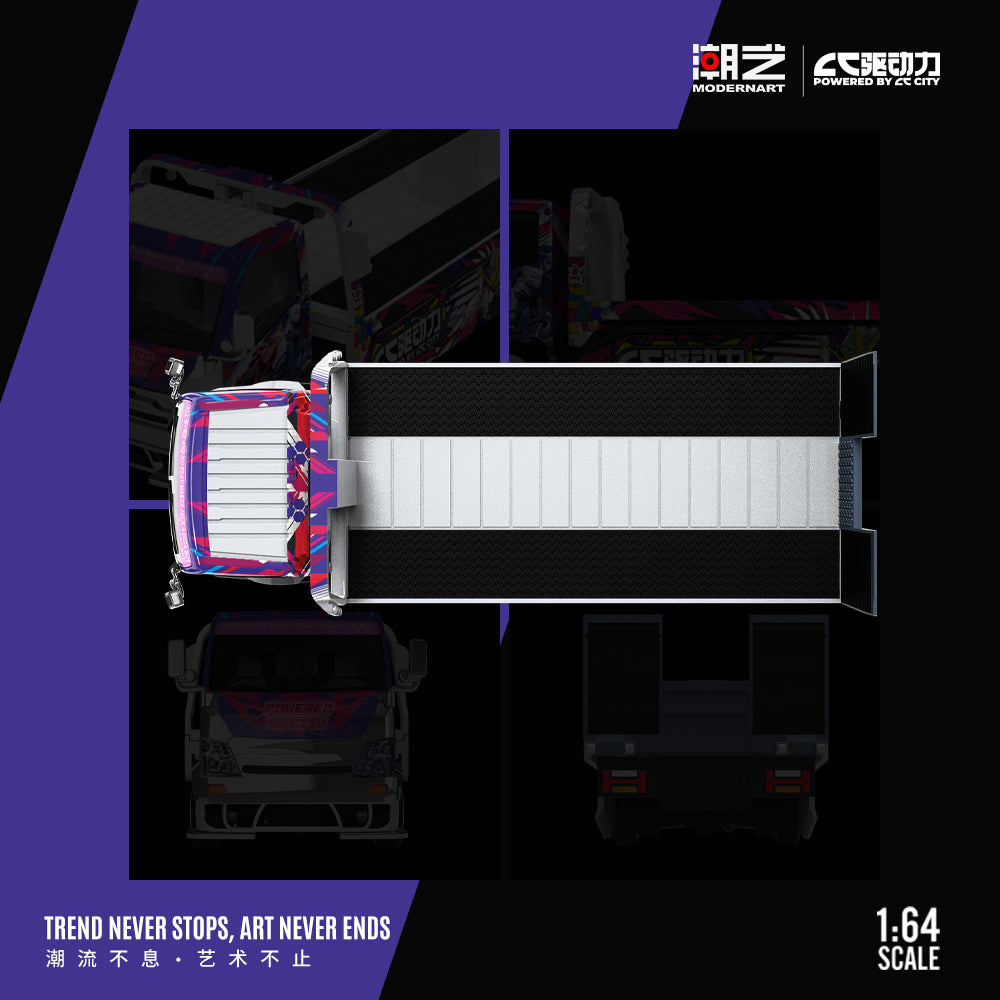 [ĐÃ PHÁT HÀNH] Mô hình xe MODERN DREAM 1:64 B-H300 Flatbed Transport Trailer-CC Drive MD647222