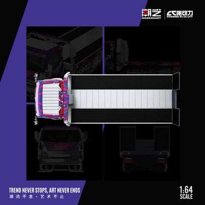 [ĐÃ PHÁT HÀNH] Mô hình xe MODERN DREAM 1:64 B-H300 Flatbed Transport Trailer-CC Drive MD647222