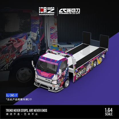 [ĐÃ PHÁT HÀNH] Mô hình xe MODERN DREAM 1:64 B-H300 Flatbed Transport Trailer-CC Drive MD647222
