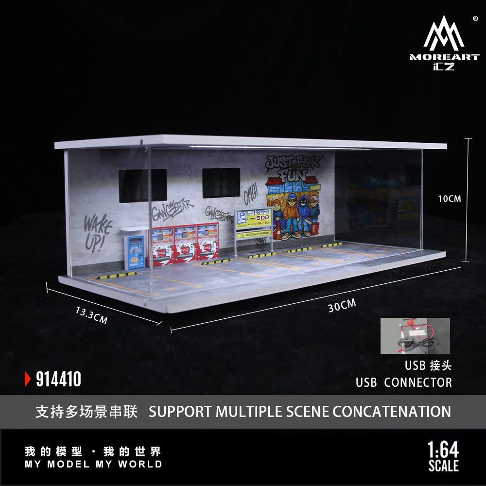 Diorama Art Graffiti Wall-Lighted Scene