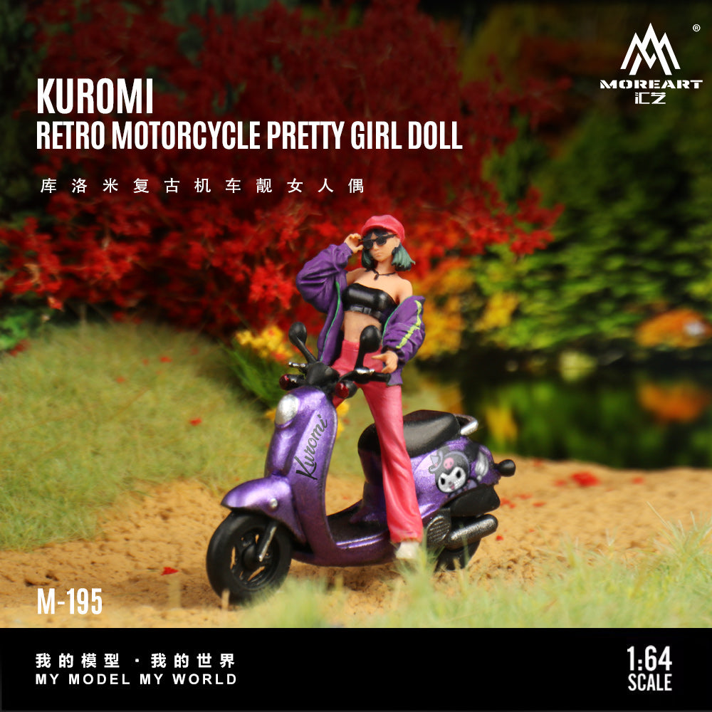 Mô hình diorama Kuromi Retro Motorcycle Doll