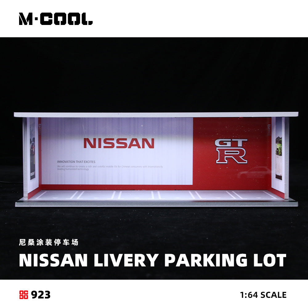 Mô hình diorama M-COOL C-Nissan livery parking lot 1:64