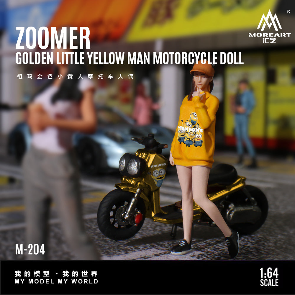 Mô tô Zuma Minion màu vàng trong diorama
