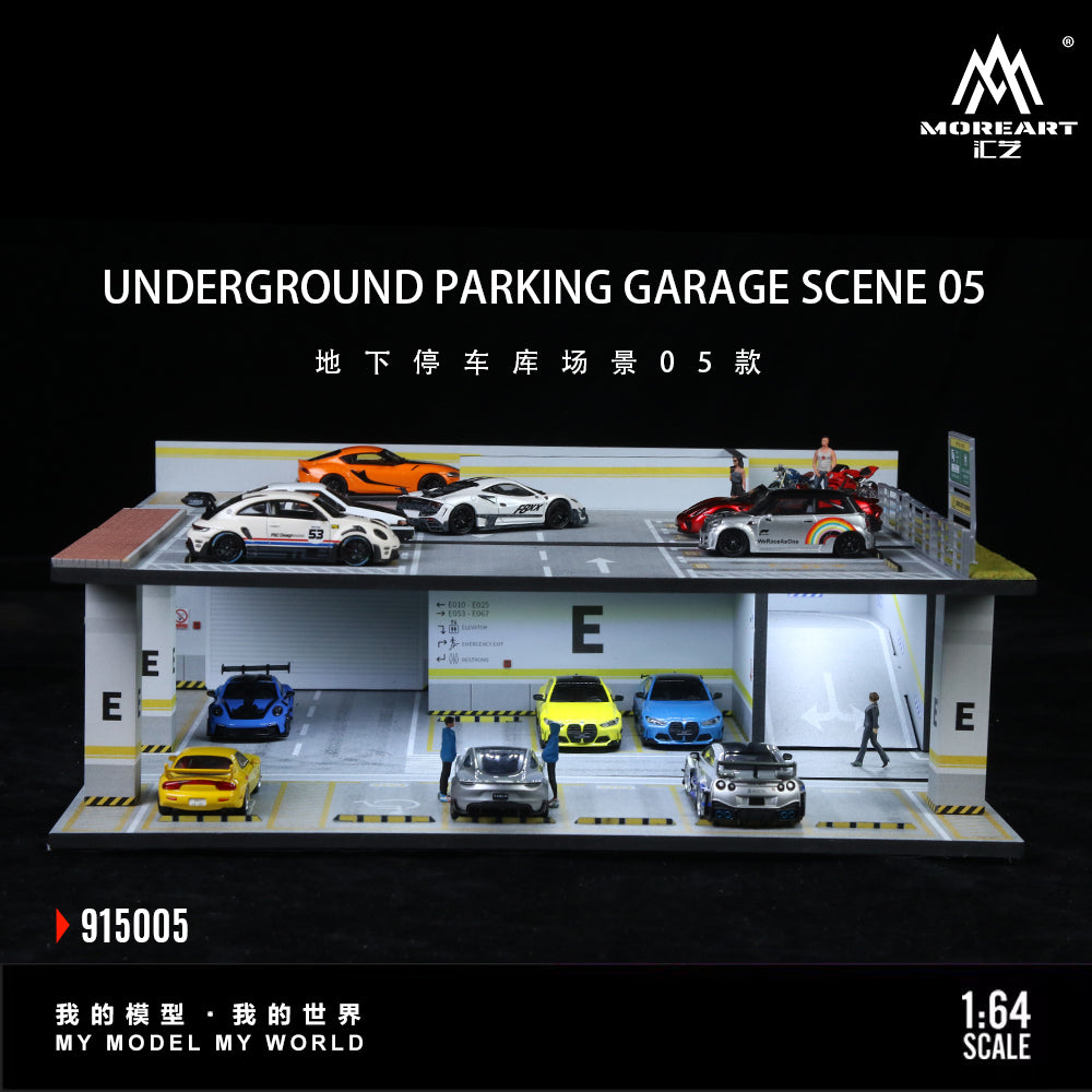 Diorama Underground Parking Garage Scene tỉ lệ 1:64