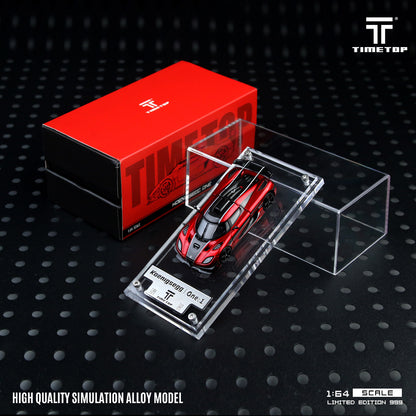 Góc trước xe Koenigsegg One 1 Metallic Red tỉ lệ 1:64