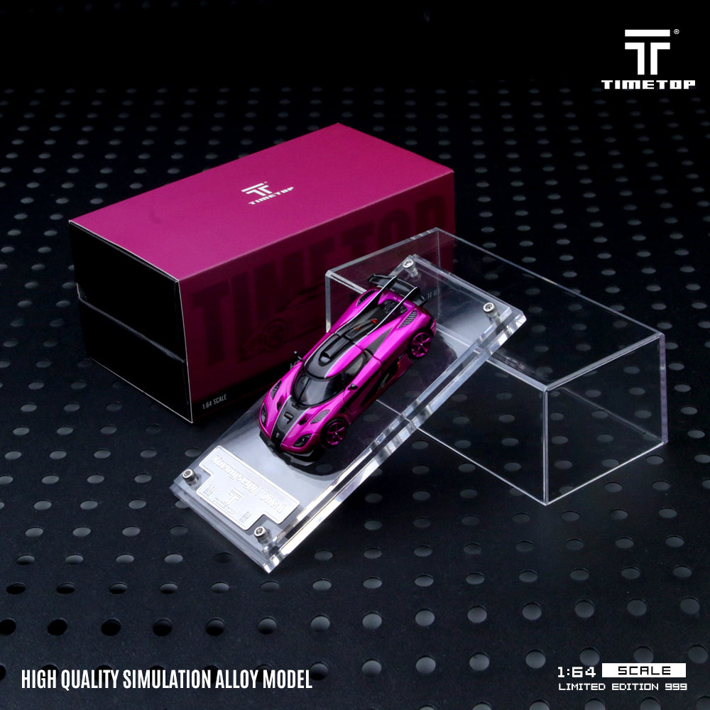 Góc trước xe Koenigsegg One 1 Pearl Red tỉ lệ 1:64