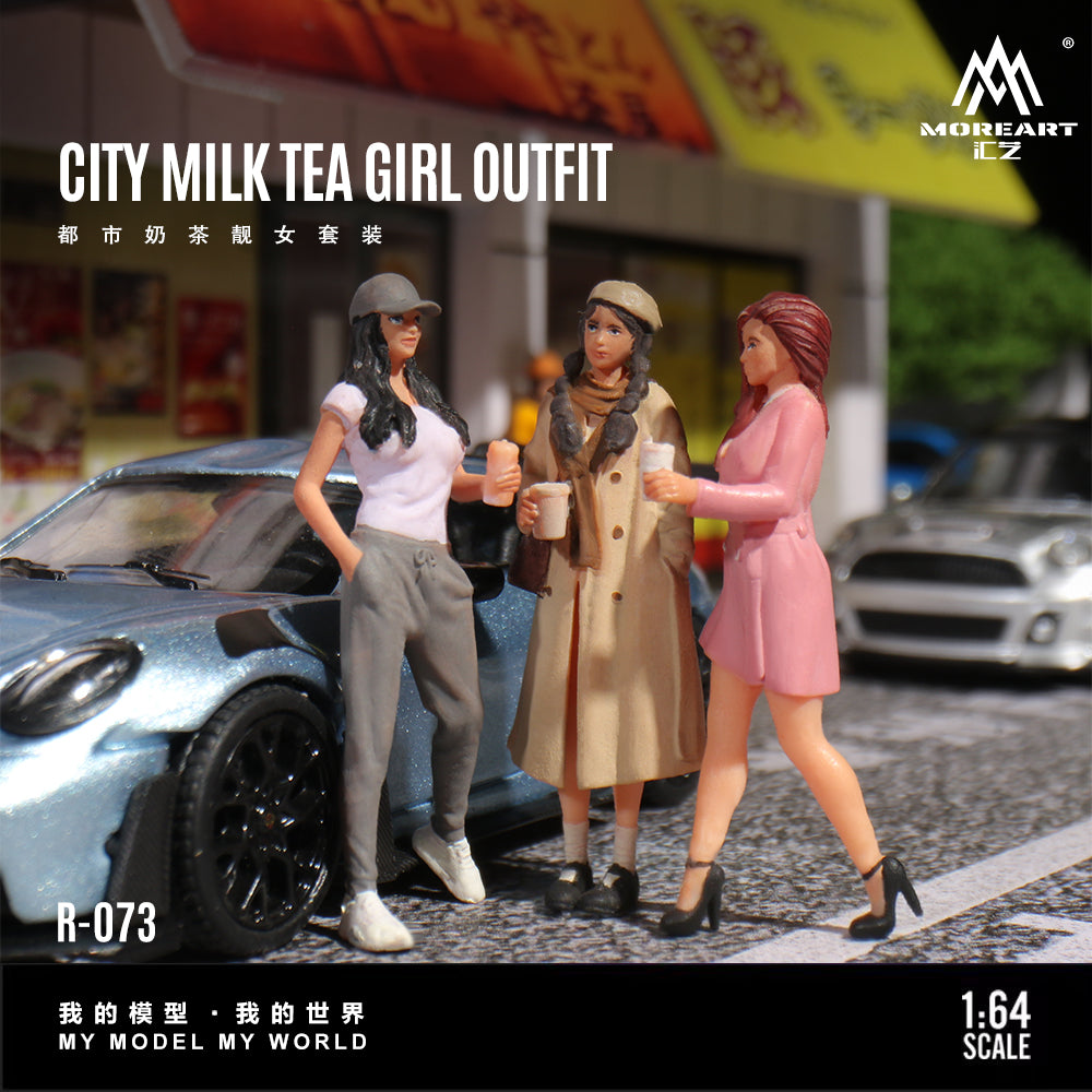 Diorama Urban Milk Tea Girl Set tỉ lệ 1:64