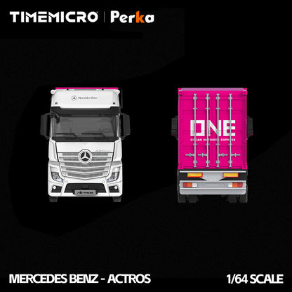 Đuôi xe Mercedes-Benz Actros Truck White & Pink