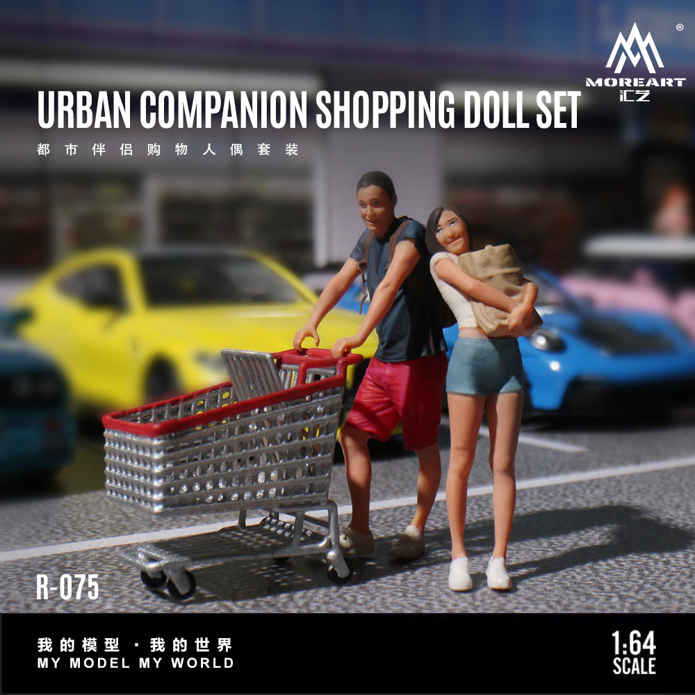 Mô hình diorama MOREART 1:64 Urban Companion Shopping Doll Set, Realistic Resin Model MO223075