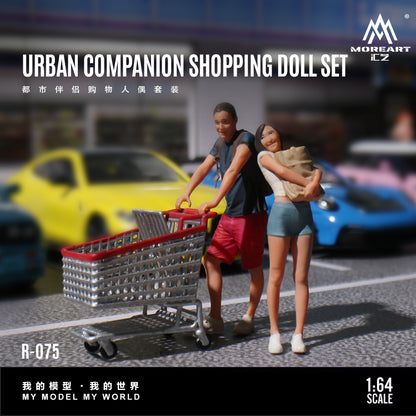Mô hình diorama MOREART 1:64 Urban Companion Shopping Doll Set, Realistic Resin Model MO223075