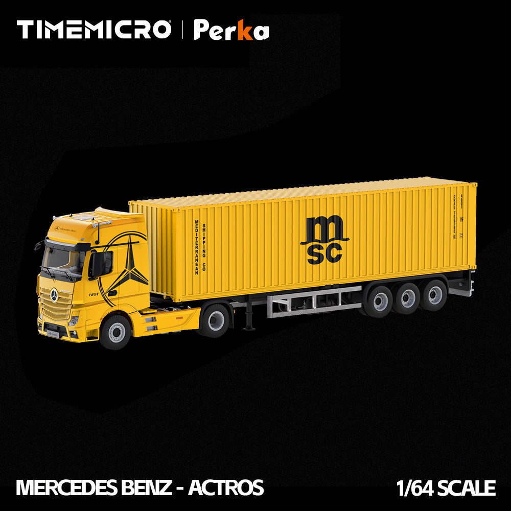 Góc trước xe Mercedes-Benz Actros Truck Bright Yellow