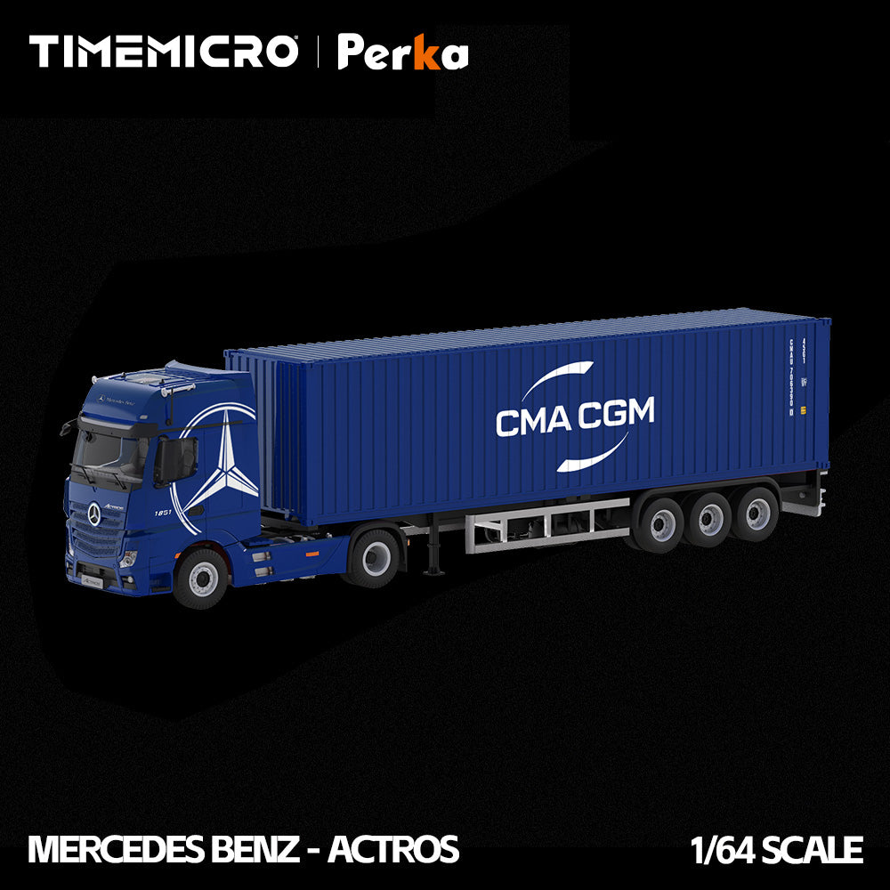Góc trước xe Mercedes-Benz Actros Truck Deep Sea Blue