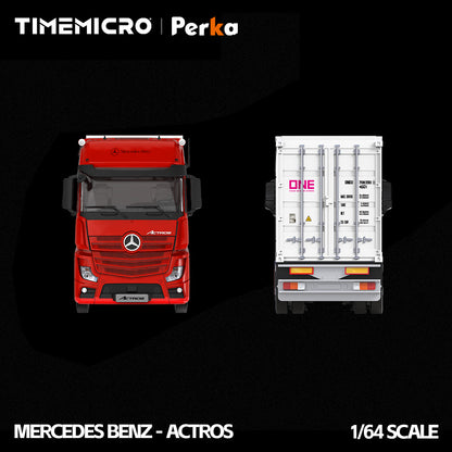 Đuôi xe Mercedes-Benz Actros Truck Red Flame White