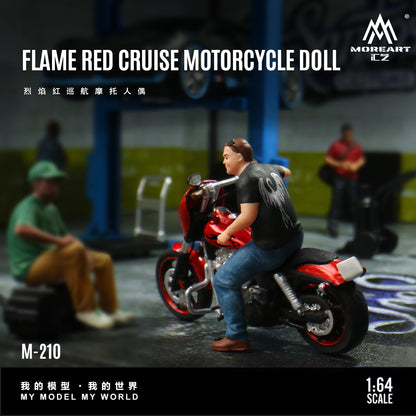 Mô hình Fiery Red Cruiser Motorcycle MOREART tỉ lệ 1:64