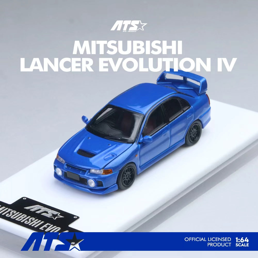 Mô hình xe Mitsubishi EVO 4 Blue ATS 1:64
