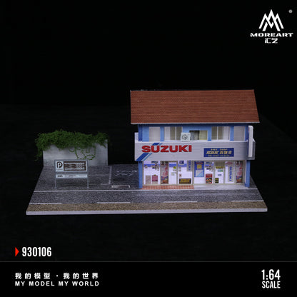 Mô hình diorama MOREART A-Nishi-Kamakura Suzuki Motorcycle Specialty Store tỉ lệ 1:64