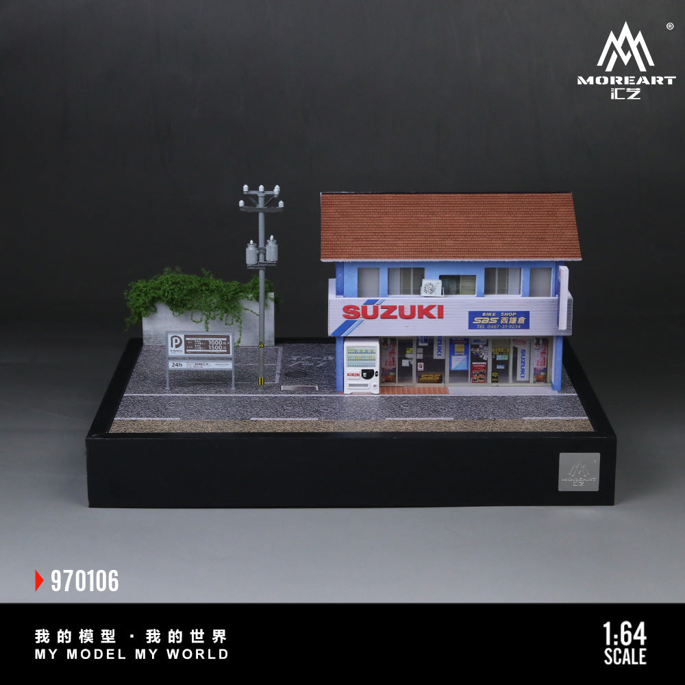 Diorama xe máy Suzuki tỉ lệ 1:64