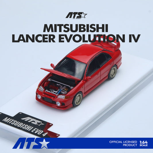 Mô hình xe Mitsubishi EVO 4 Red ATS 1:64
