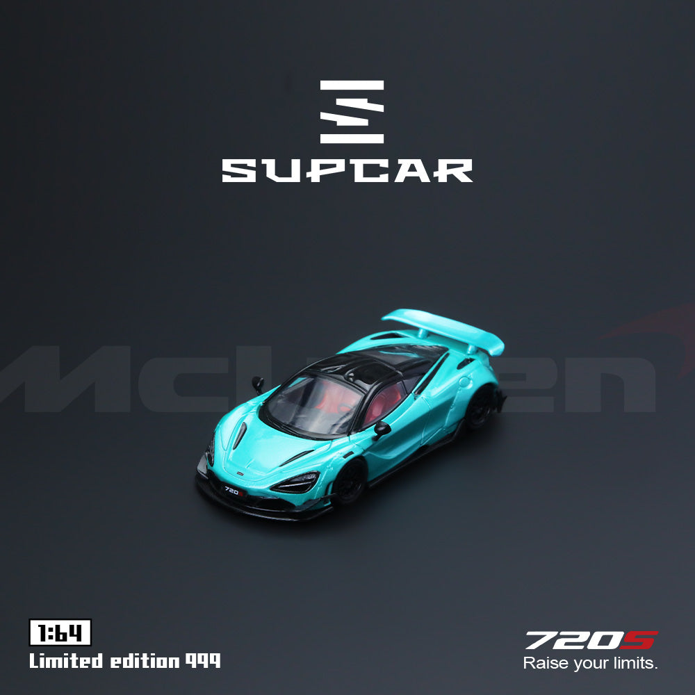 Mô hình xe McLaren 720S Misty Blue SUPCAR 1:64