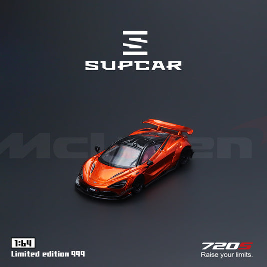 Mô hình xe McLaren 720S Bright Orange SUPCAR 1:64