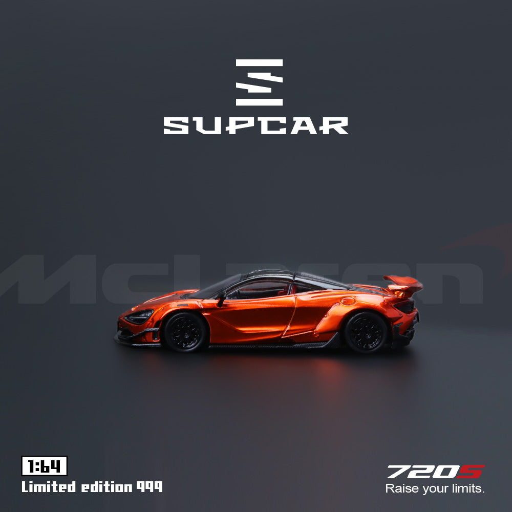 Góc trước xe McLaren 720S Bright Orange tỉ lệ 1:64