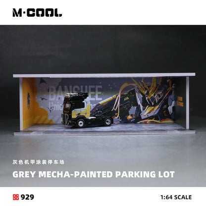 Bãi đỗ xe mecha xám