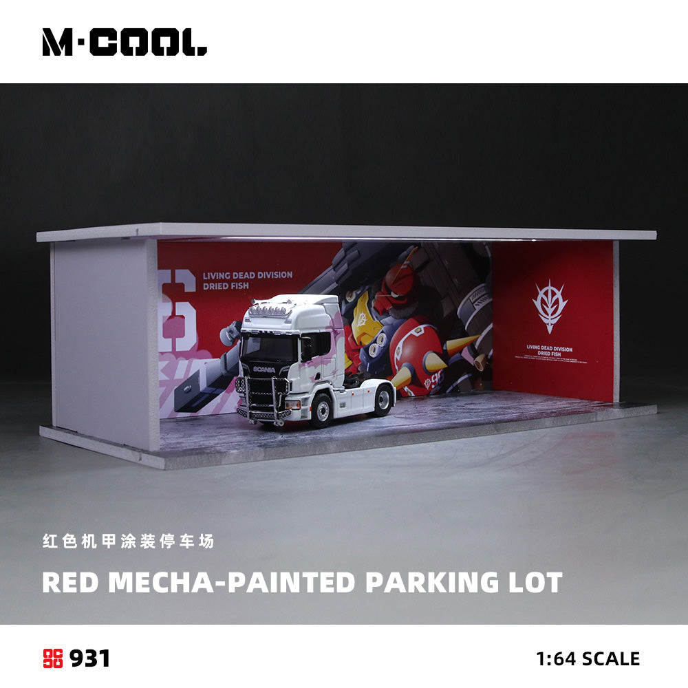 Bãi đỗ xe mecha đỏ