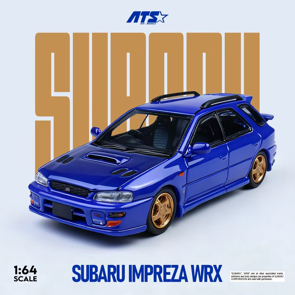 Mô hình xe ATS 1:64 Subaru Impreza WRX-Blue