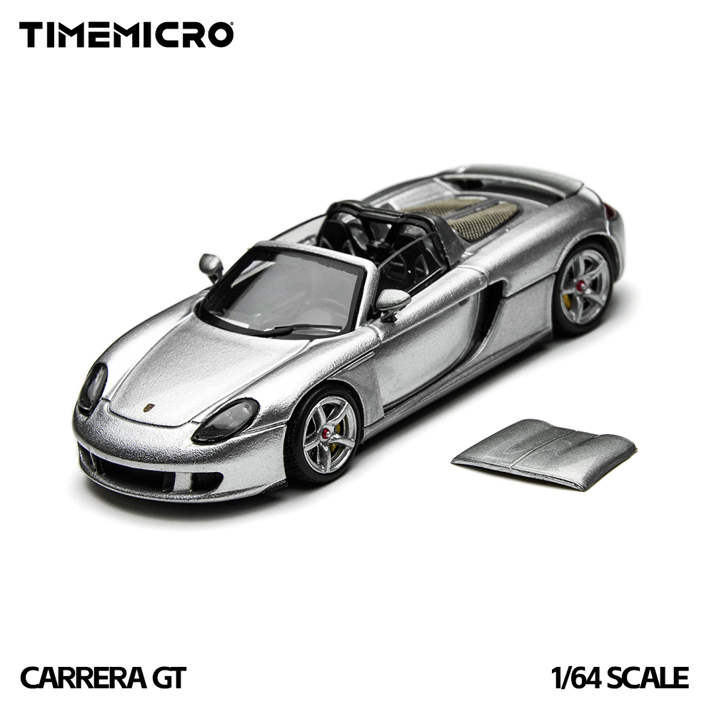 Góc trước mô hình xe TIME MICRO Carrera GT Silver tỉ lệ 1:64