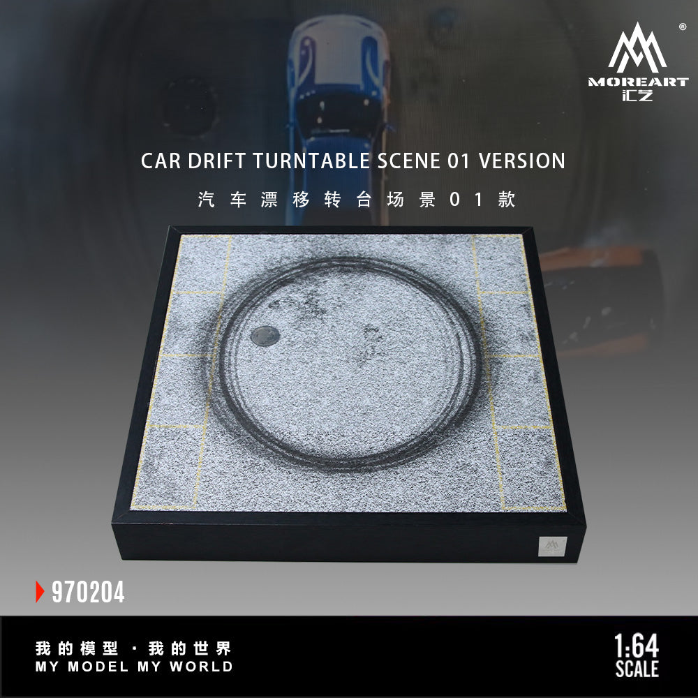 Toàn cảnh diorama MOREART Car Drift Turntable Scene Model 01 tỉ lệ 1:64