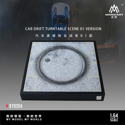 Toàn cảnh diorama MOREART Car Drift Turntable Scene Model 01 tỉ lệ 1:64