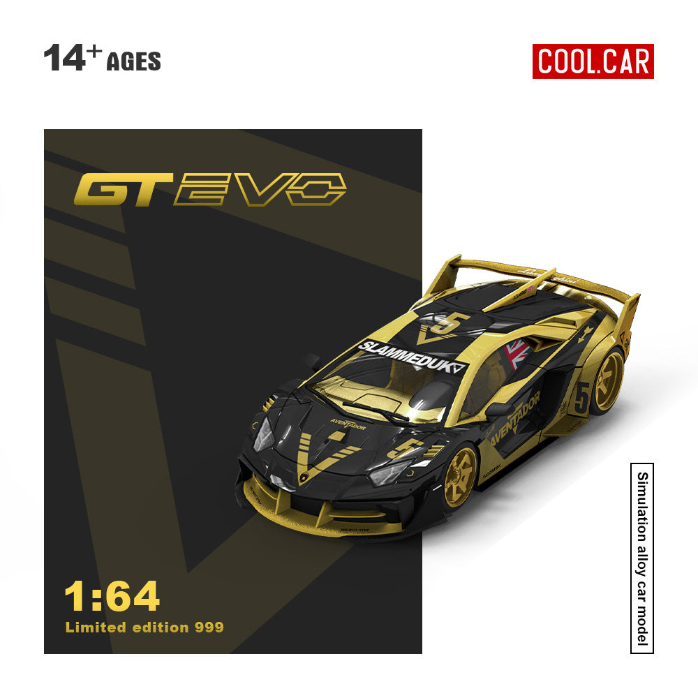 Mô hình xe COOL CAR Lamborghini GTEVO-V5 Black Gold Paint tỉ lệ 1:64