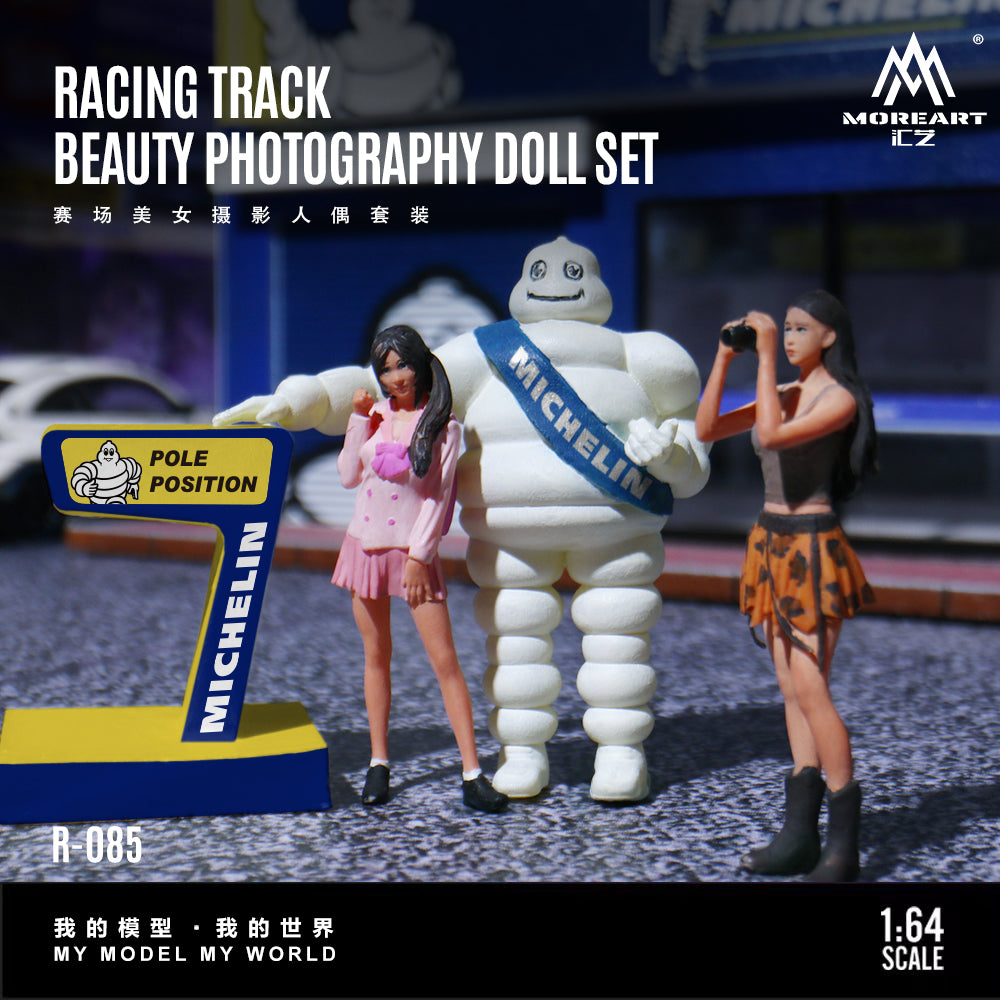 Mô hình diorama MOREART Sportswoman Photography Doll Set tỉ lệ 1:64
