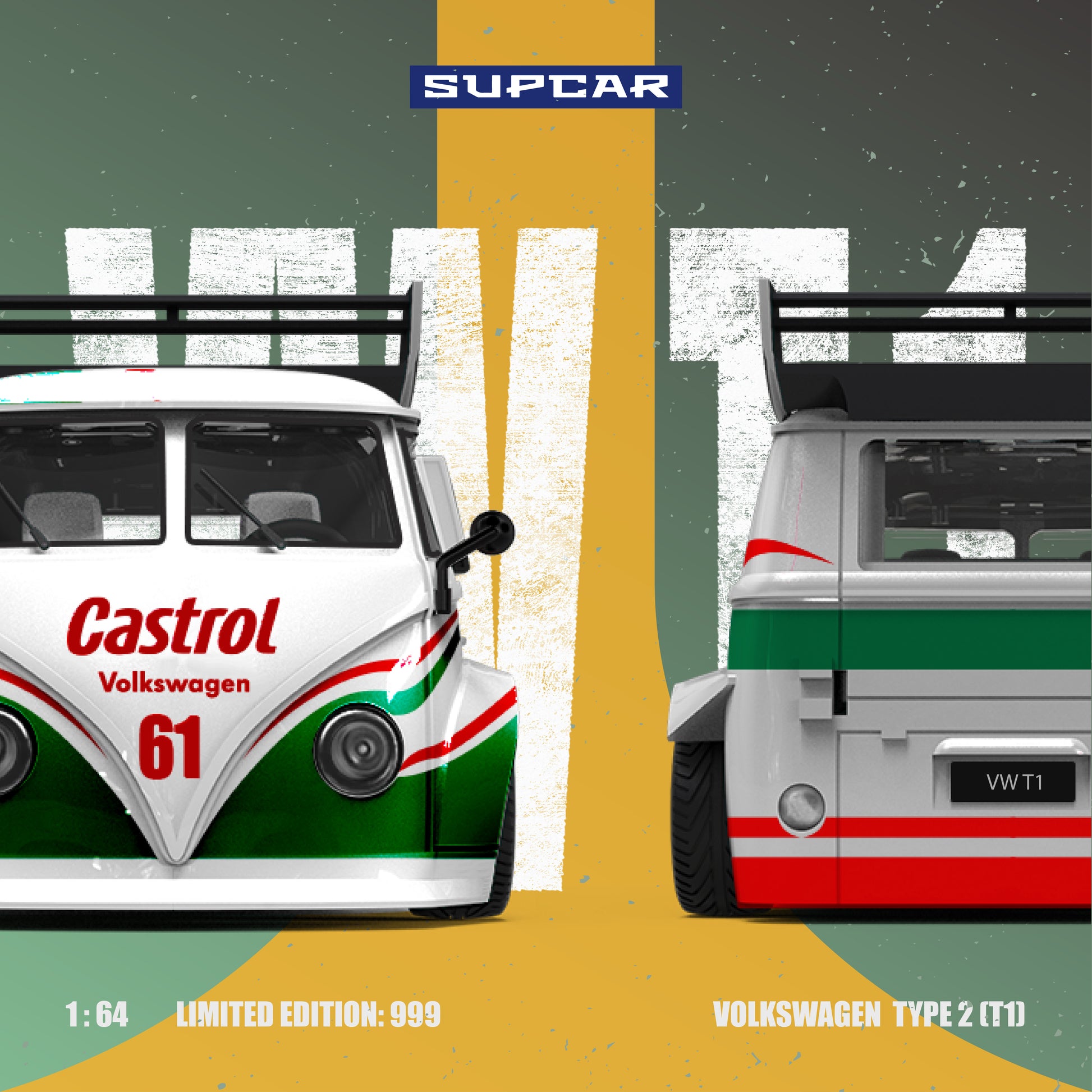 Mô hình Volkswagen T1 Castrol tỉ lệ 1:64 của SUPCAR
