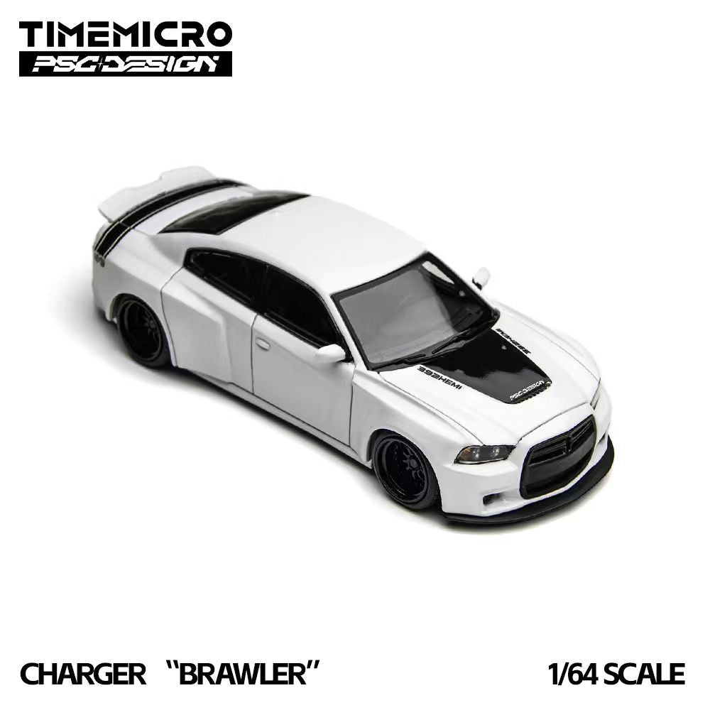Mô hình xe TIME MICRO 1:64 Charger Brawler White